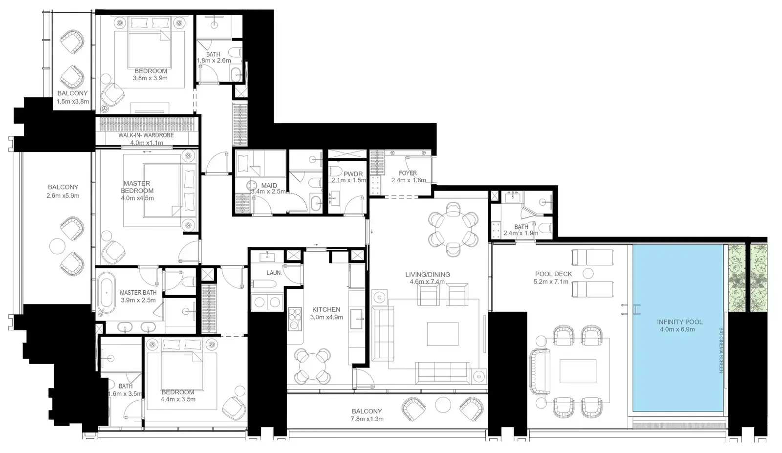 3 Bedrooms apartments - Burj Binghatti Jacob and Co Residences