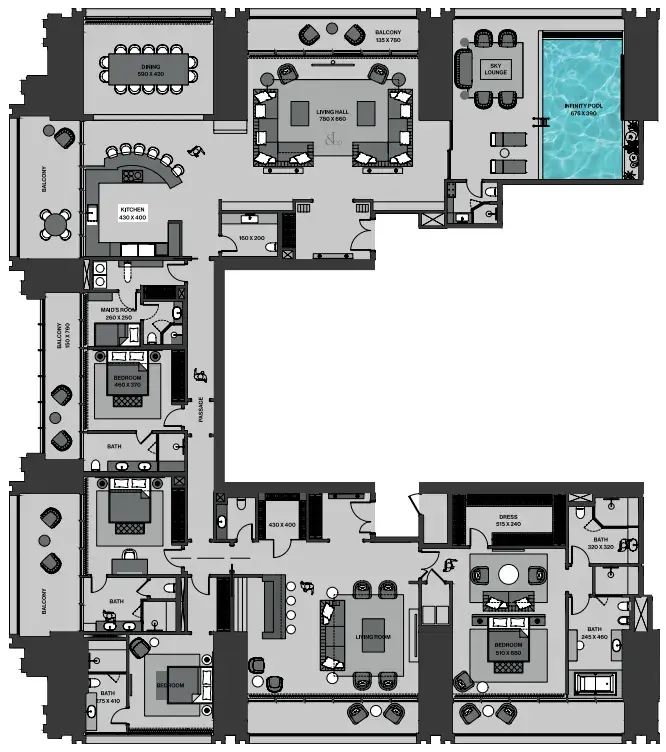 4 Bedrooms apartments - Burj Binghatti Jacob and Co Residences