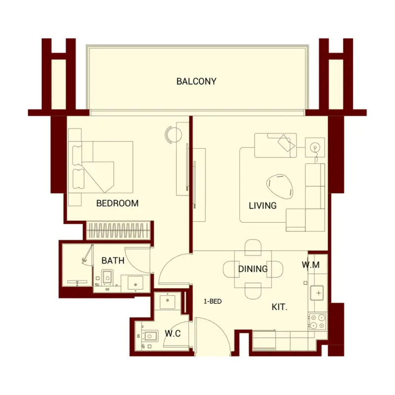 1 bedroom