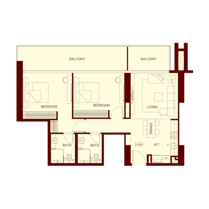 2 bedroom