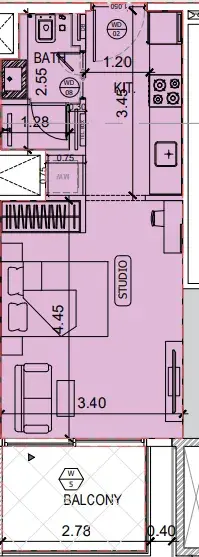 Studio apartments - Binghatti Amberhall
