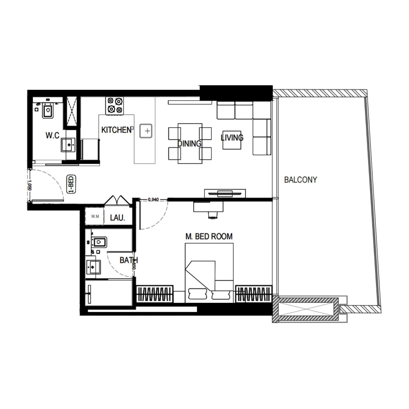 1 bedroom