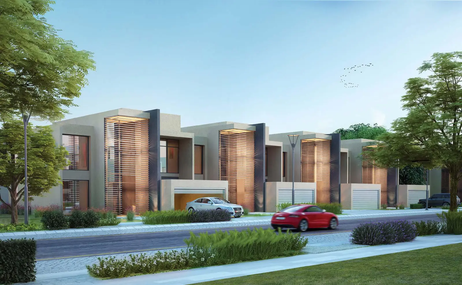Modern townhouse exterior architecture at Jawaher Al Saadiyat Saadiyat Island Abu Dhabi community..jpg