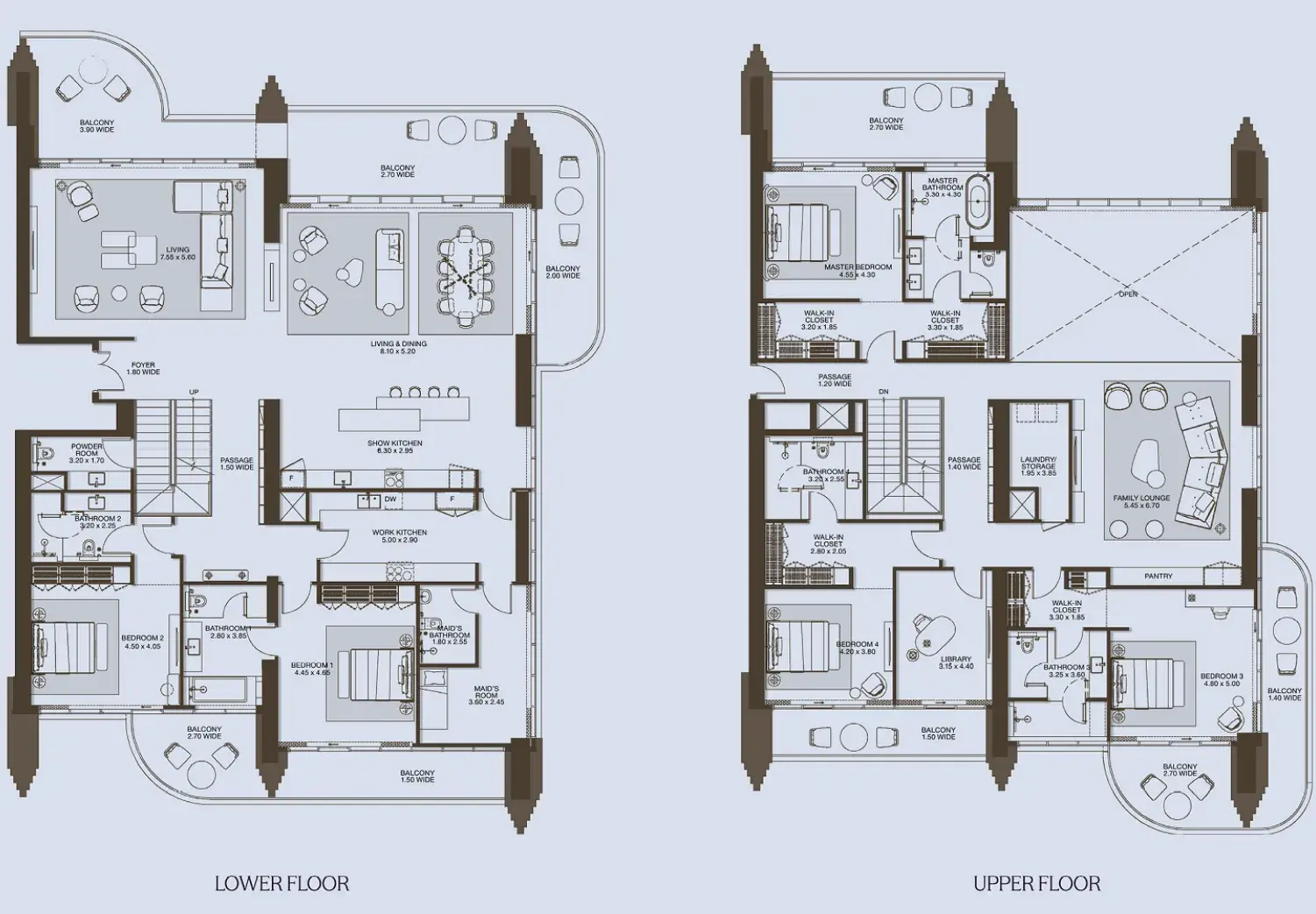 5 Bedrooms penthouse - Atelis