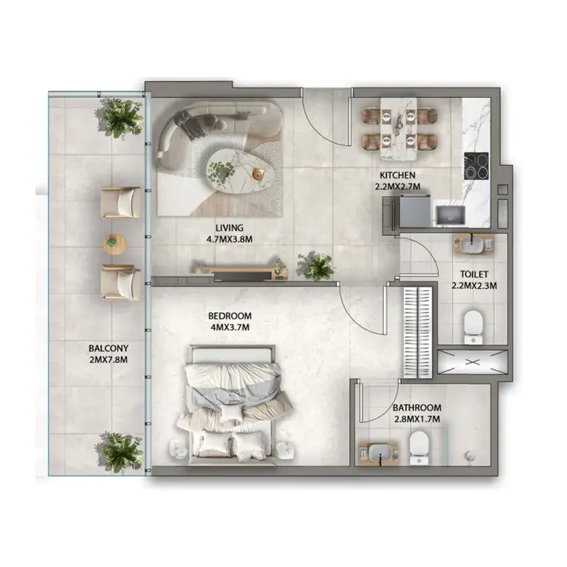 1 Bedroom apartments - Antalya