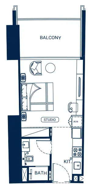 Studio apartments - Binghatti Skyrise