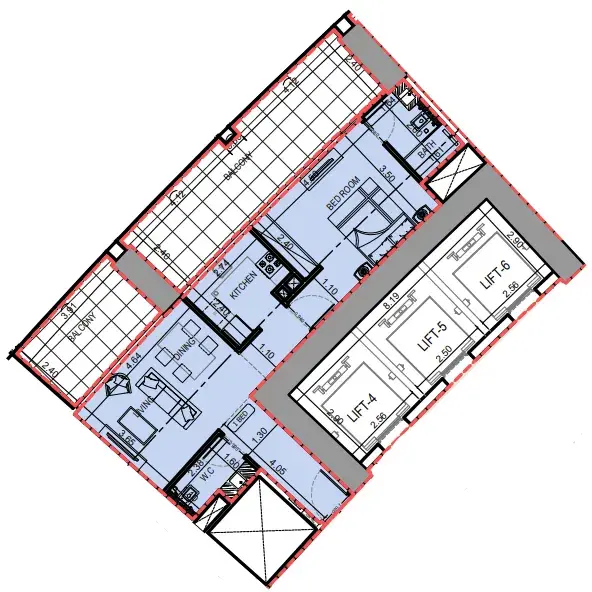 1 Bedroom apartments - Binghatti Skyrise