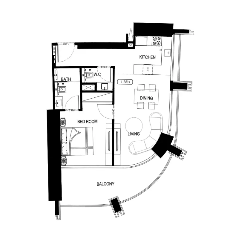 1 bedroom