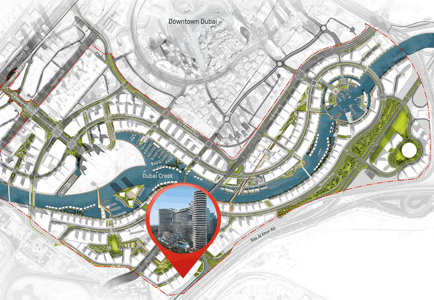 Binghatti Aquarise Master Plan