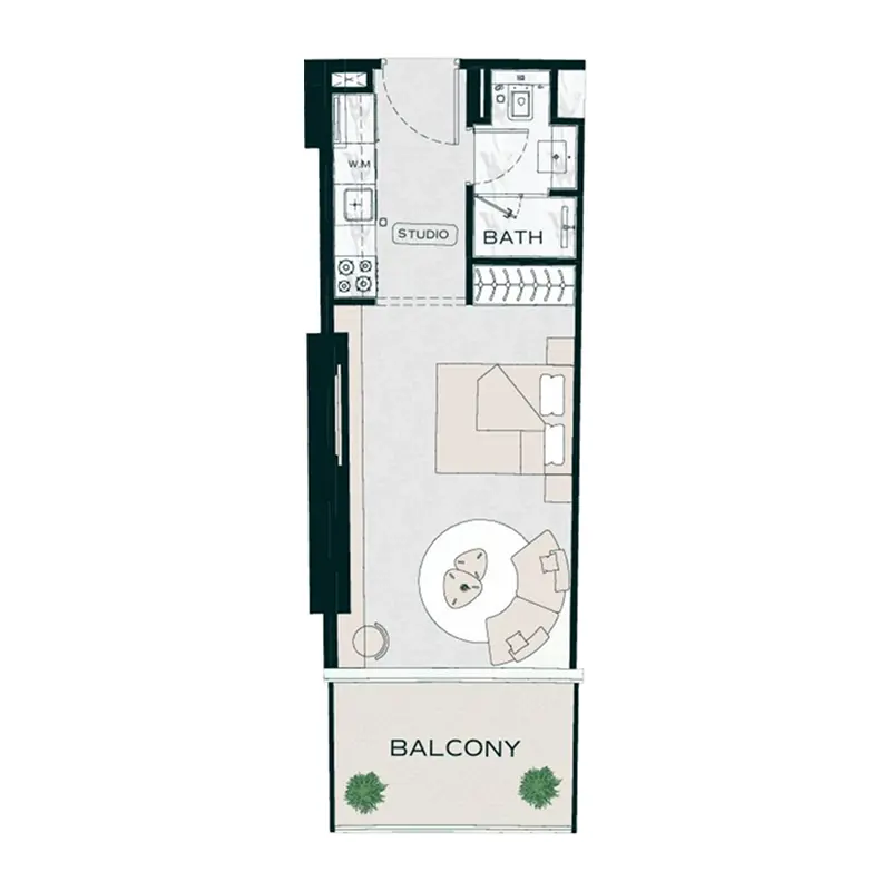 Studio Apartments floor plan