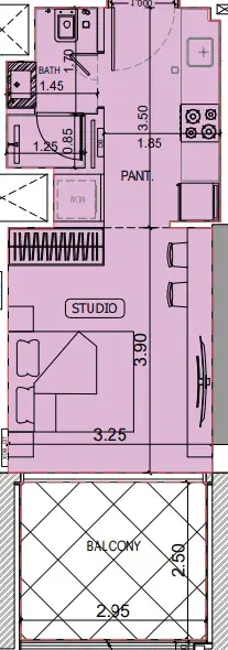Studio apartments - Binghatti Elite