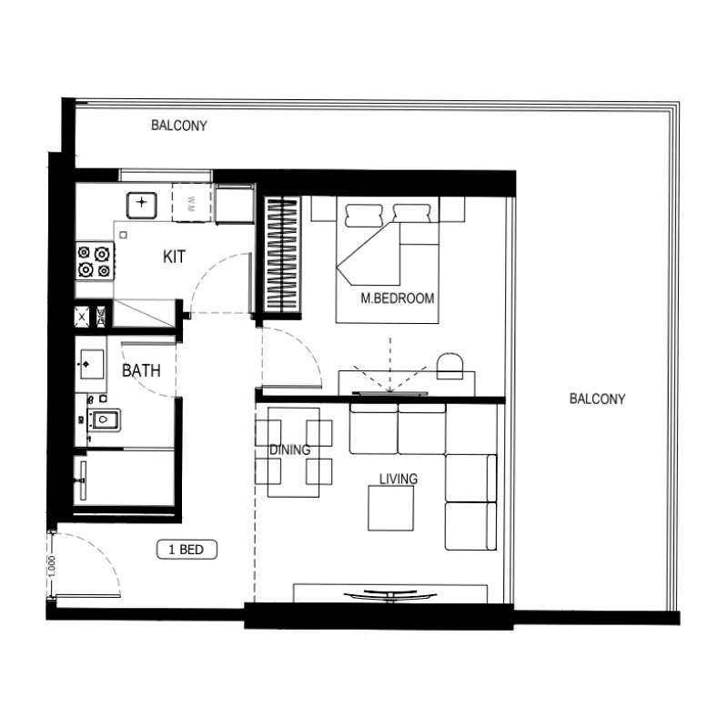1 bedroom