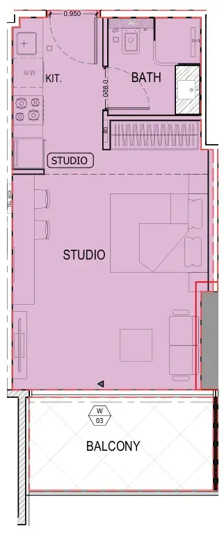 Studio apartments - Binghatti Apex