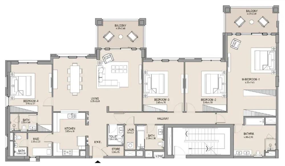 4 Bedrooms apartments - MJL Lamtara