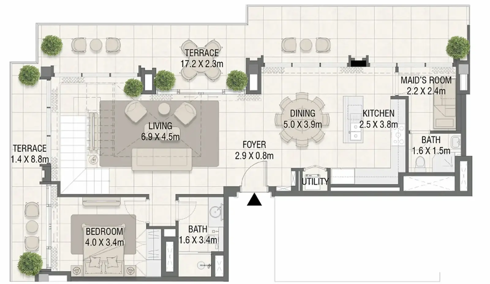 3 Bedrooms apartments - Design Quarter