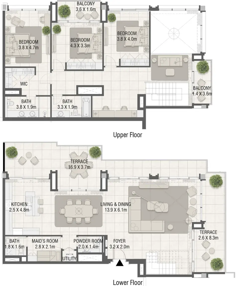 3.5 bedrooms duplex - Design Quarter