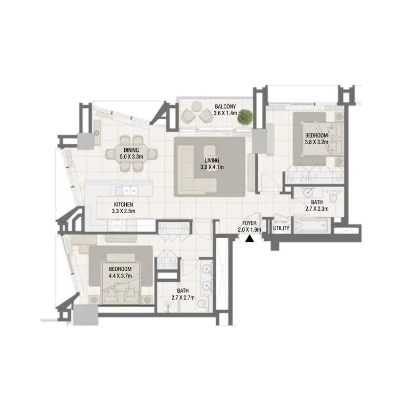 2 bedroom