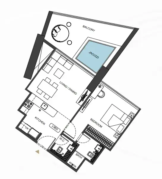 1 Bedroom apartments - Binghatti Royale
