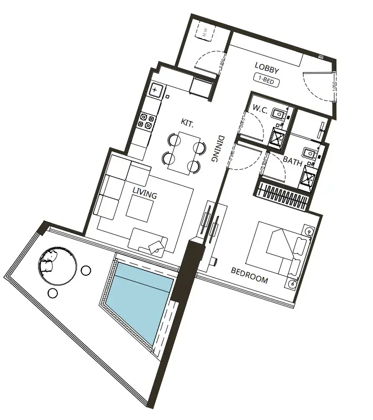 1 Bedroom apartments - Binghatti Grove