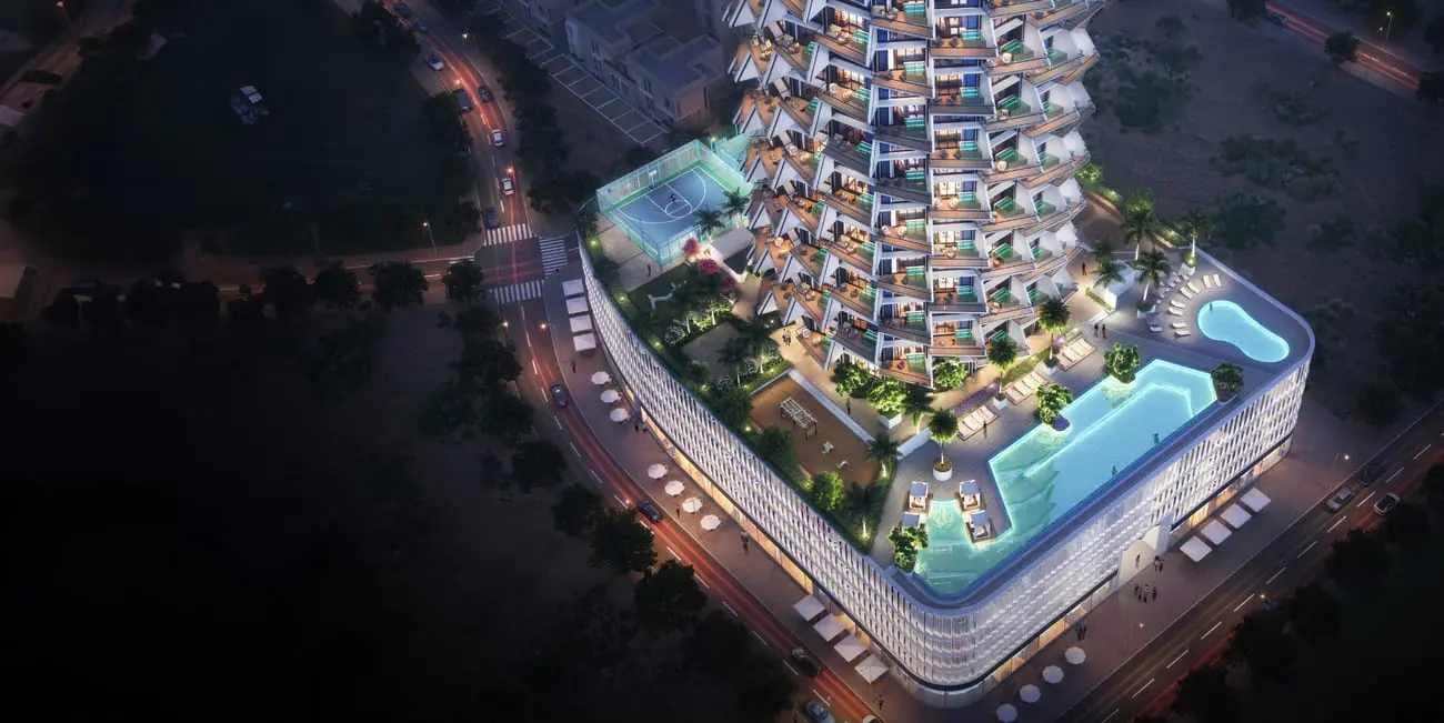 Binghatti Grove in Jumeirah Village Circle (JVC) by Binghatti - Exterior Image 3