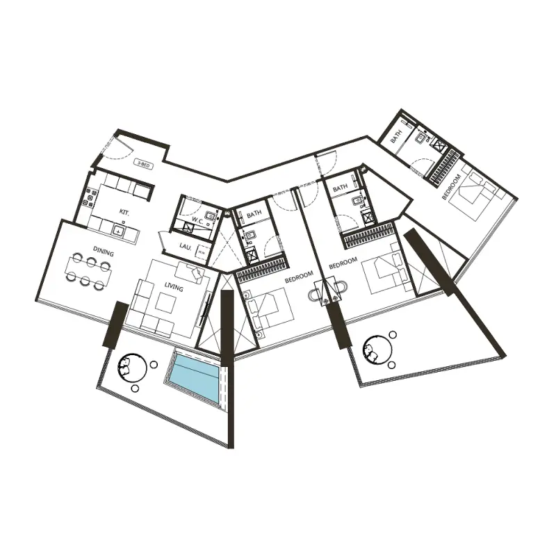 3 bedroom