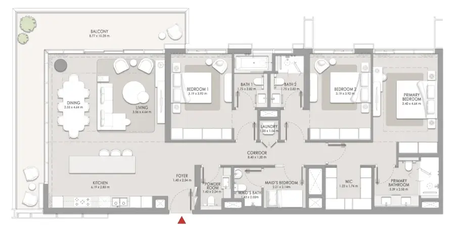 3 Bedrooms apartments - City Walk Crestlane