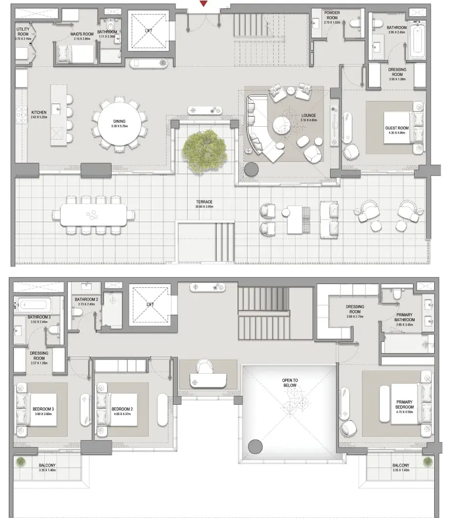 4 Bedrooms duplex - City Walk Crestlane