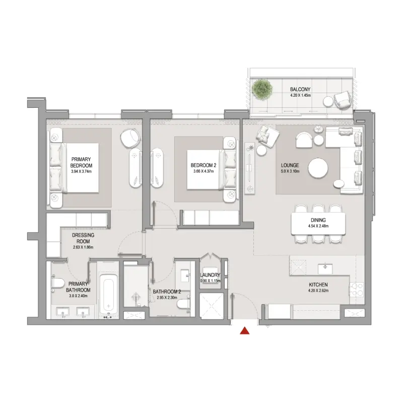 2 bedroom