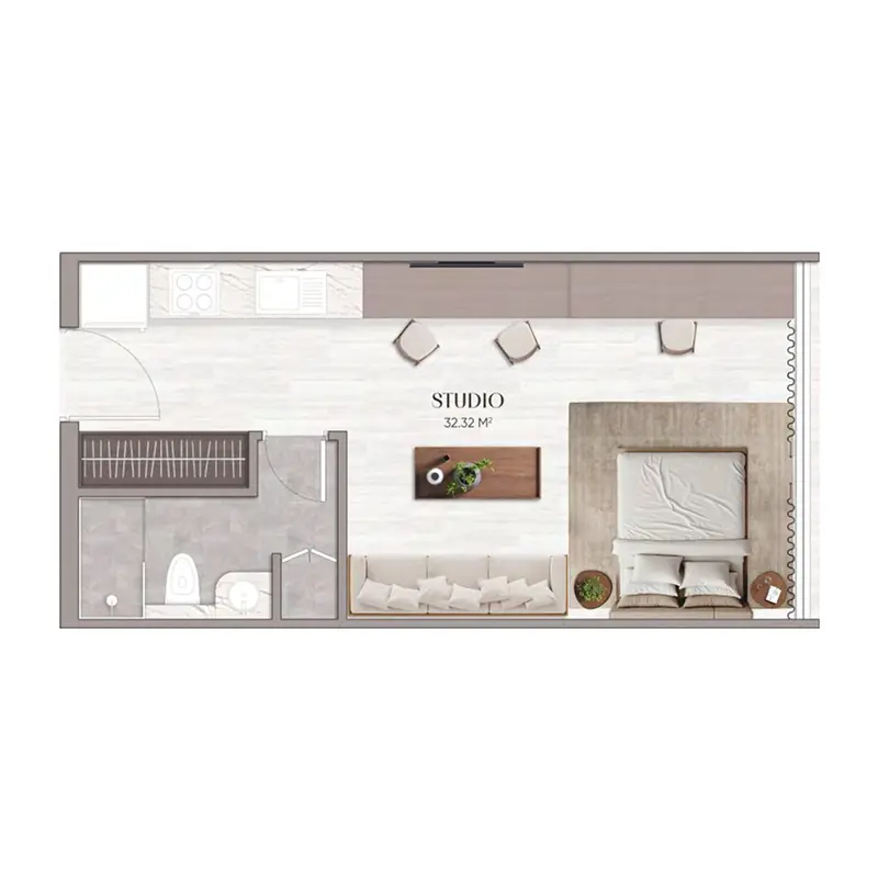 Studio Apartments floor plan