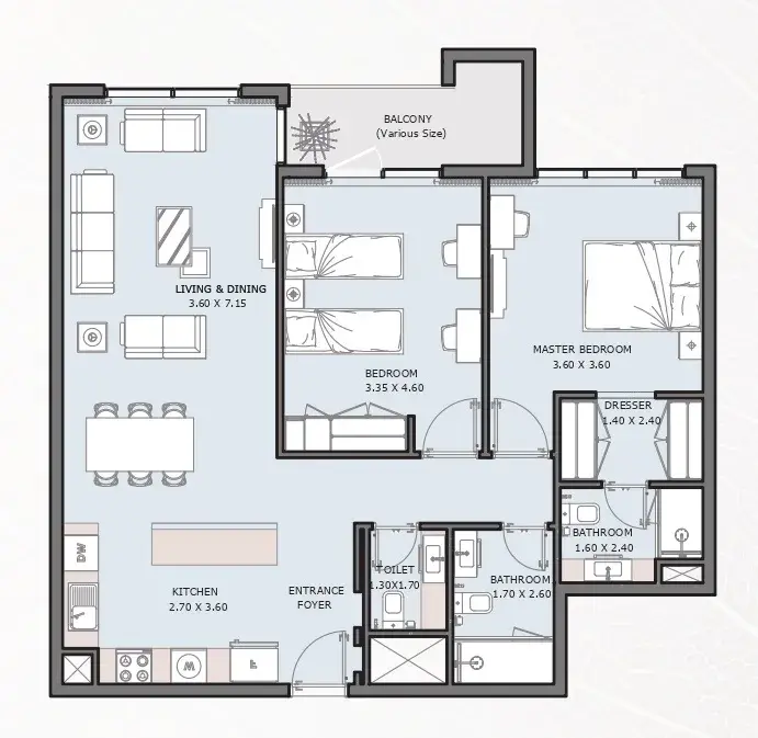 2 Bedrooms apartments - Verdana V