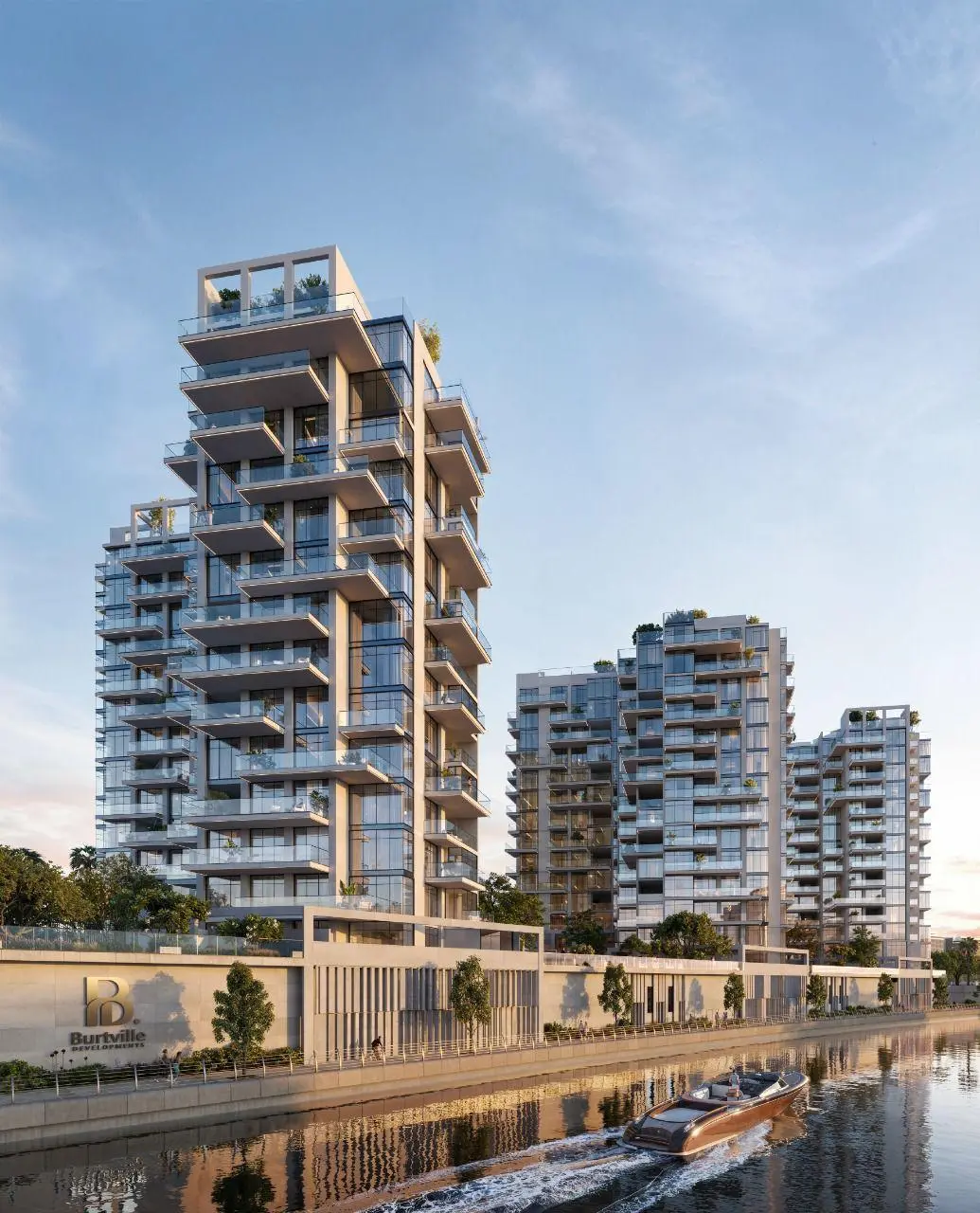 Waterfront exterior lifestyle at Bab Al Qasr Canal View Residence 22 Abu Dhabi showcasing luxury apartments and canal views..jpg
