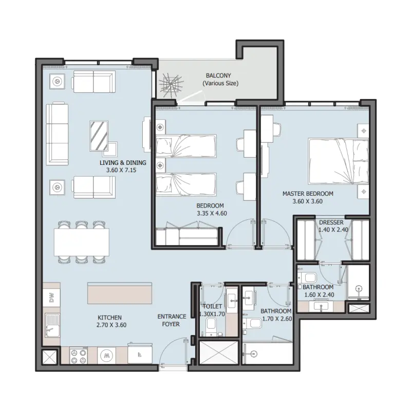 2 bedroom