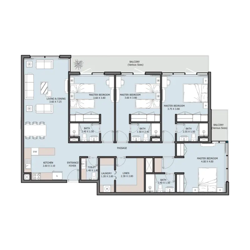 4 bedroom