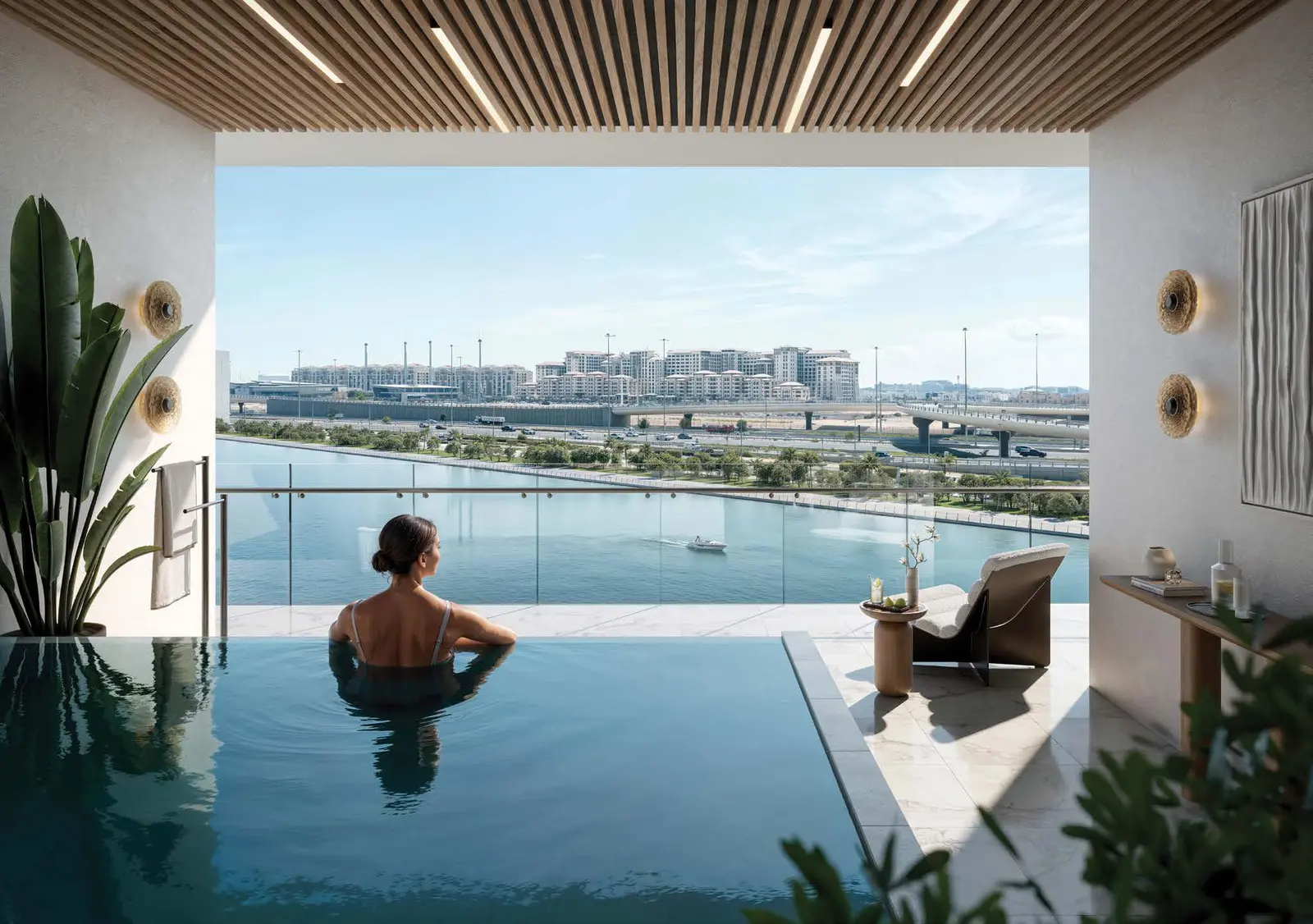 Modern open-plan interior spaces at Bab Al Qasr Canal View Residence Abu Dhabi waterfront community apartments.jpg