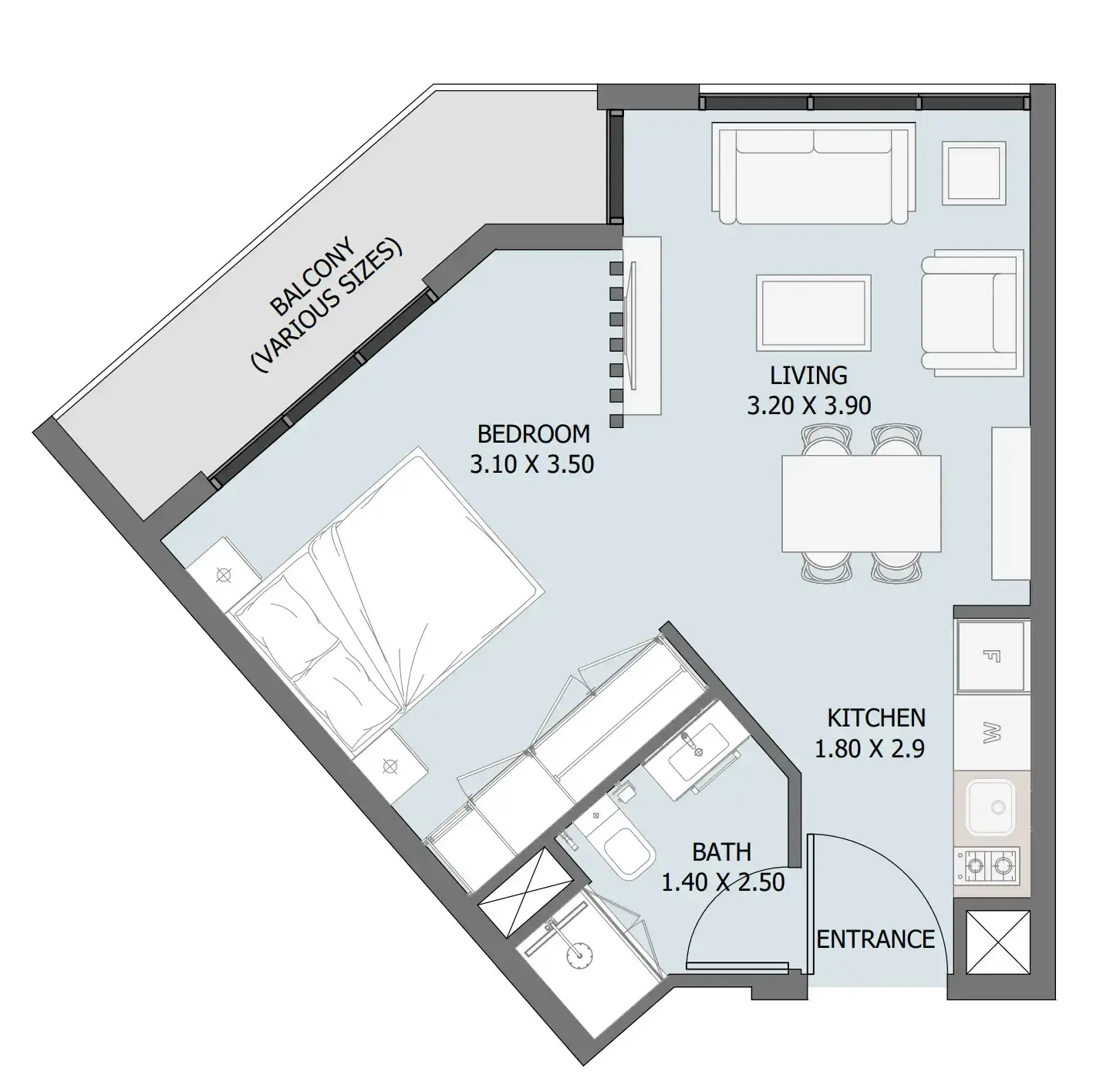 1 Bedroom apartments - Verdana III