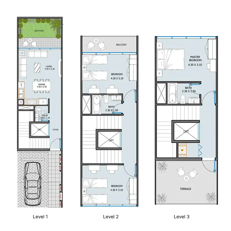 3 Bedrooms townhouse - Verdana III