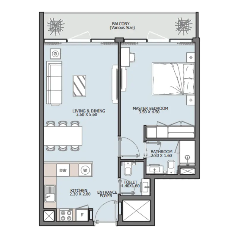 1 bedroom