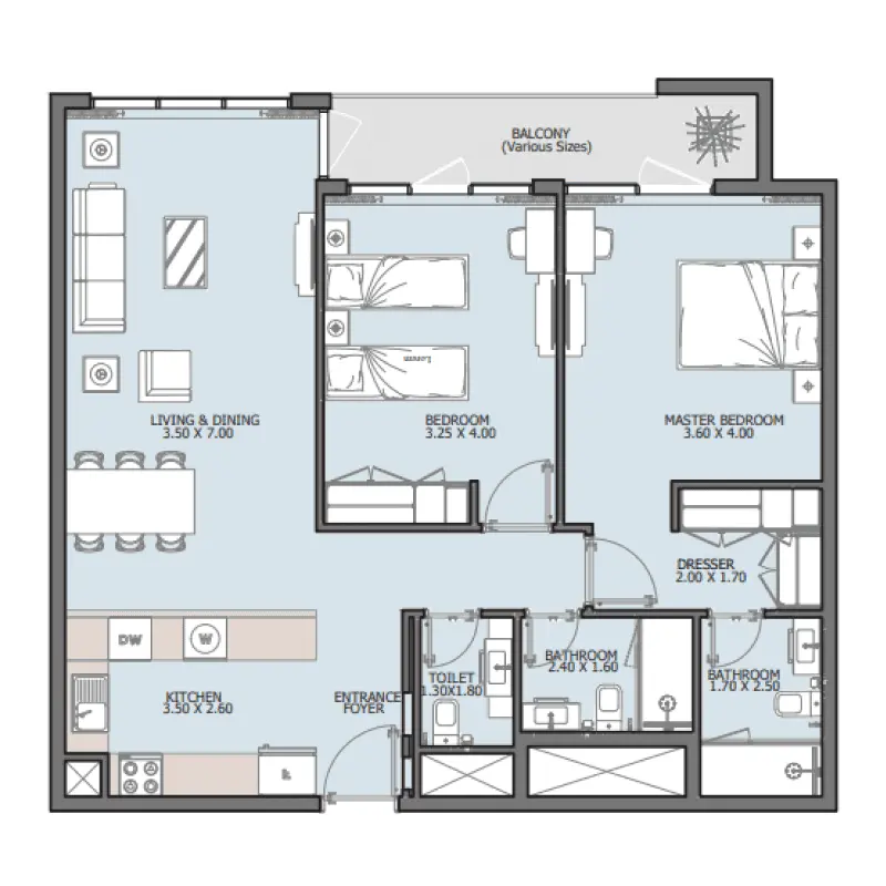 2 bedroom