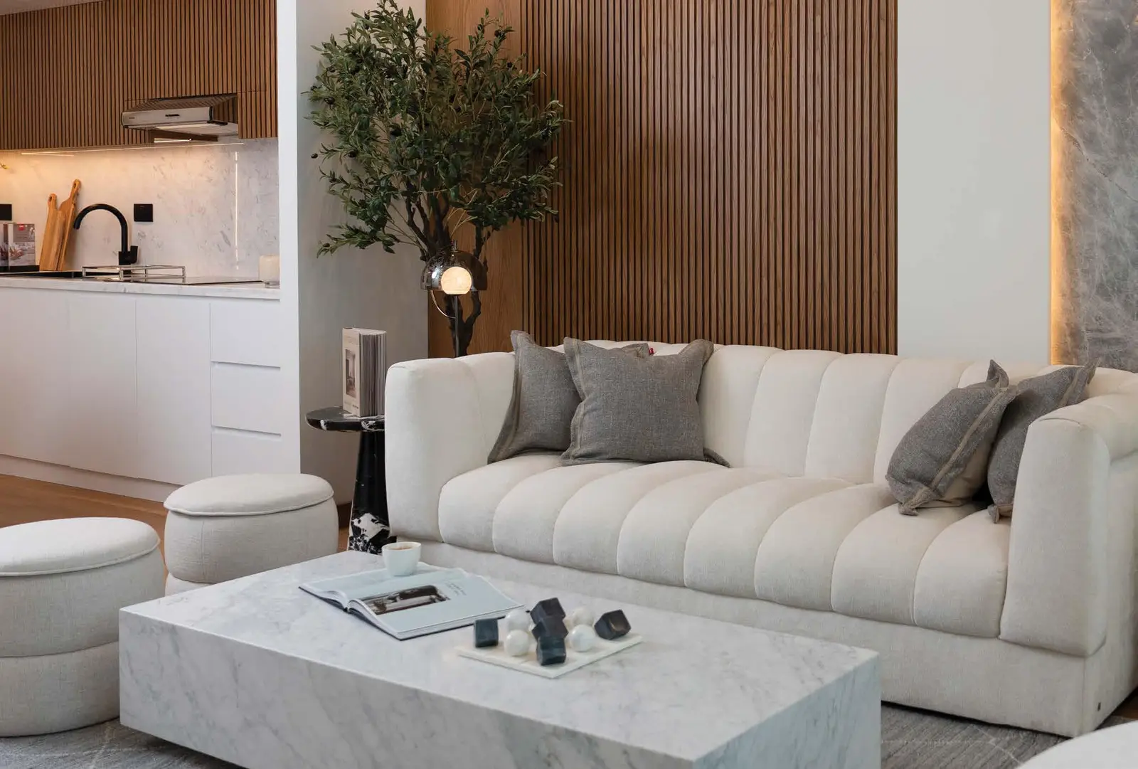 Reception Area with Modern interior design at Bab Al Qasr Canal View Residence Abu Dhabi waterfront community apartments.jpg