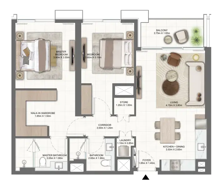 2 Bedrooms apartments - Terra Heights