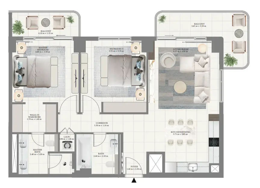 2 Bedrooms apartments - Pier Point