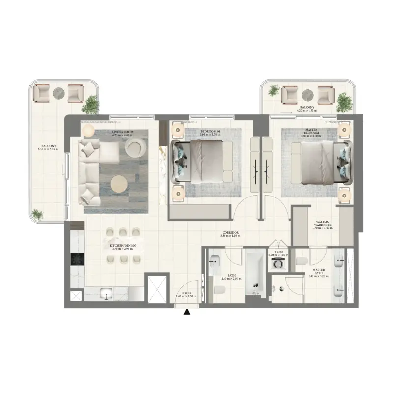 2 bedroom