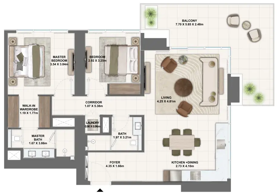 2 Bedrooms apartments - Silva Dubai Creek Harbour