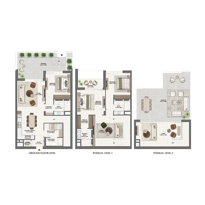 3 bedroom Townhouse -  Silva Dubai Creek Harbour