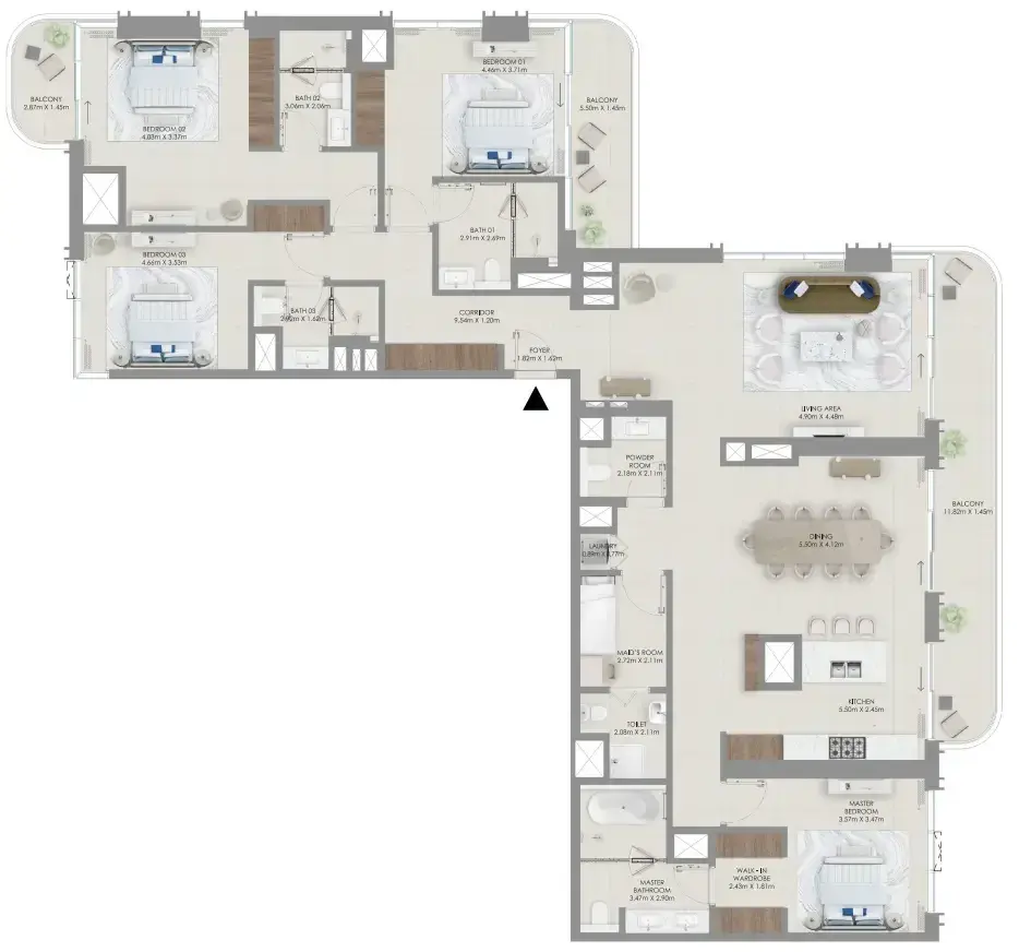 4 Bedrooms apartments - Baystar by Vida