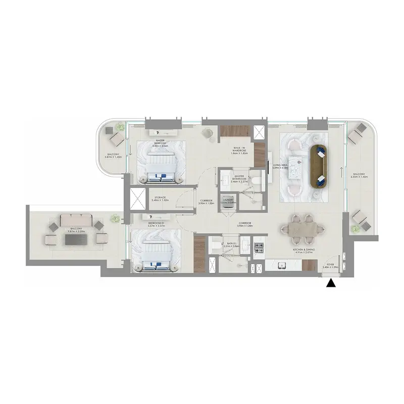 2 bedroom Apartments -  Baystar by Vida