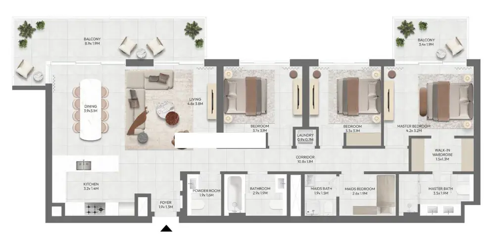 3 Bedrooms apartments - Golf Point