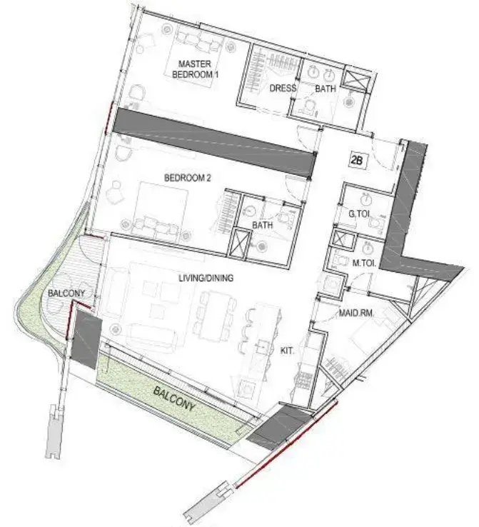 2 Bedrooms apartments - Safa One de Grisogono