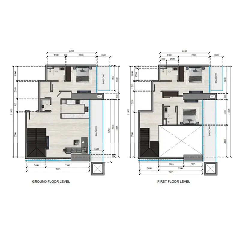 3 Bedrooms duplex - Auresta Tower