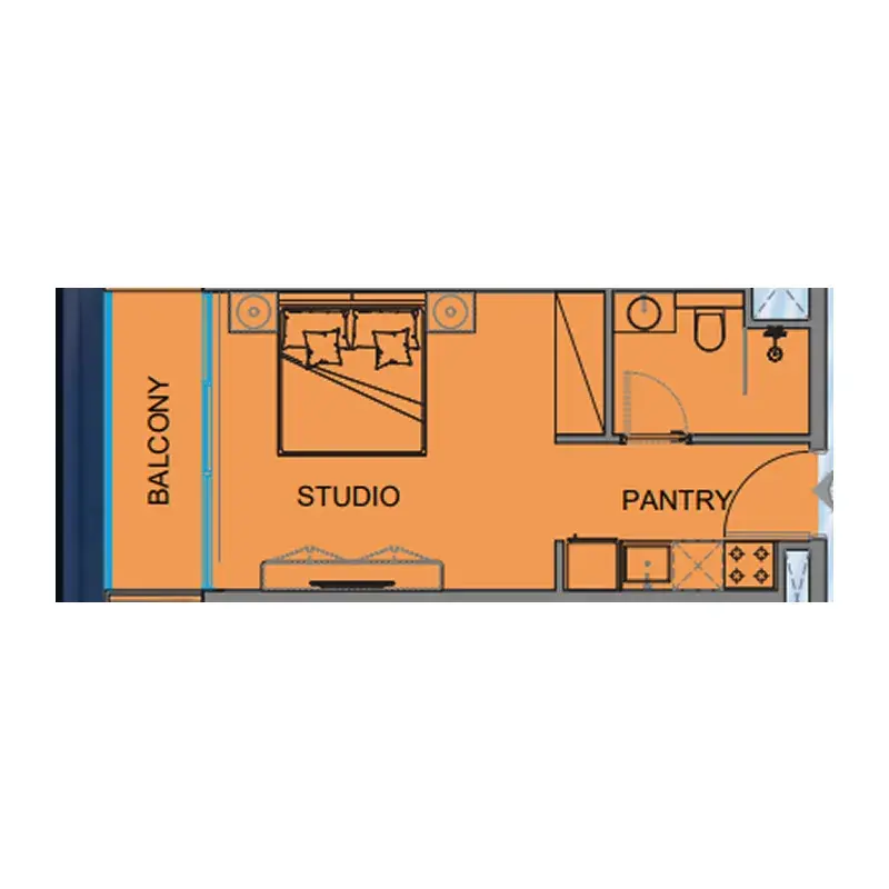 Studio apartments - Guzel Towers